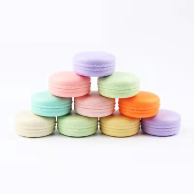 China Hot Sale Eco-friendly Macaron Shape Plastic Cosmetics Jar Cosmetic Dispensed Sample Container 10g for sale