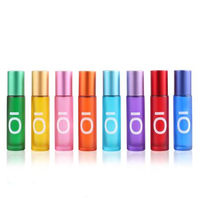 China New Design 10ml Durable Luxury Multi Color Custom Logo Skincare Essential Oil Bottles Roll On for sale