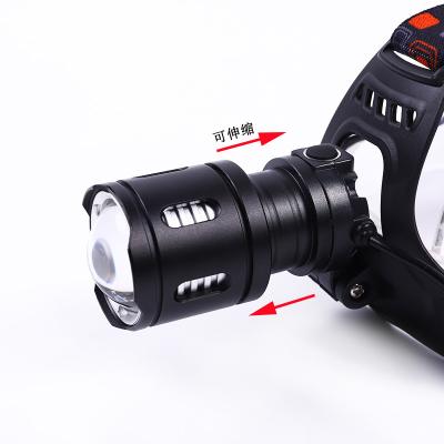 China Waterproof High Power Zoom Headlight LED Rechargeable Outdoor Headlight Growing Head Lamp Lantern Lights for sale