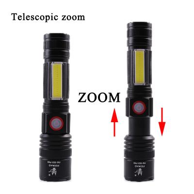 China Long Range Waterproof Power Tools Hunting Lightweight Tactical Charger Flashlight USB Lumens Rechargeable Batteries for sale