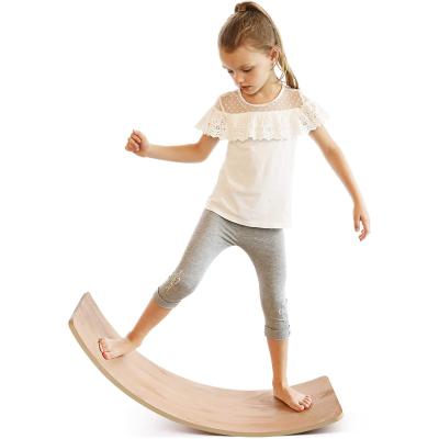 China Eductional toys wooden shimmy balance board for kids wooden toys balancing board fitness equipment for sale