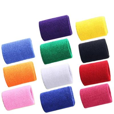 China Supply Custom Elastic Terry Cloth Sport Exercise Tennis Wristband Wristband Embroidery Cotton Sweat Band Sports Protection Private Label for sale