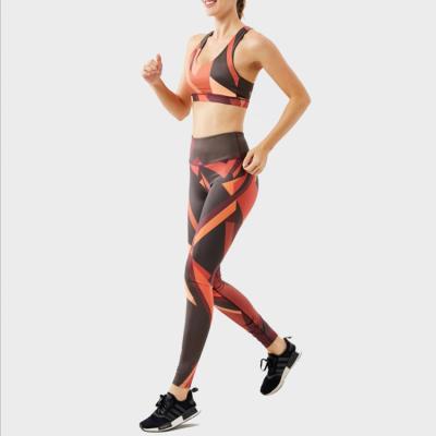 China OEM/ODM Women Breathable Yoga Sets Sports Bra & Sublimation Printed Bra & Pants Quick Dry Fitness Wear for sale