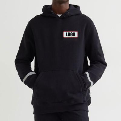 China Wholesale Custom Made High Quality Waterproof Polyester Hoodie With Reflective Tape Plus Size Men's Hoodies And Sweatshirts for sale