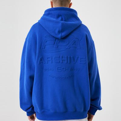 China Embossed Hoodie By Weight Streetwear Pullover Graphic Embossed By Custom Hoodies Plus Size for sale