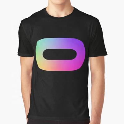 China Cotton Unsix Custom Printing Breathable Custom Blank Rainbow Classic Hip Hop Logo Holographic T-shirt T Shirt for sale