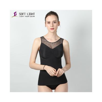 China Fashion Breathable Premium Lace High-Neck Seamless Wireless Women Beach Top for sale