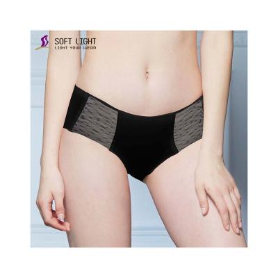 China Breathable High Quality Comfortable Lining Lace Seamless Invisible Women Lace Up Panties for sale