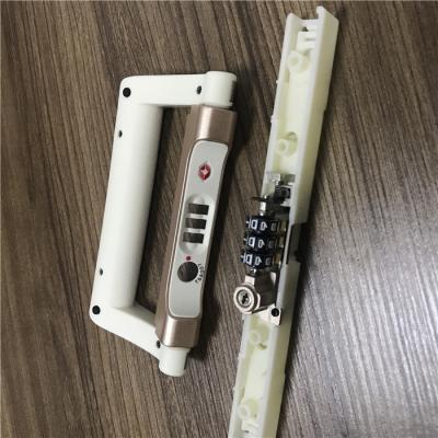 China Custom 3 digit luggage lock ABS plastic TSA suitcase lock with handle for sale