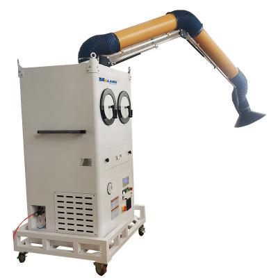 China Industrial Dust Collection Fully Automatic 2.2 KW Pulse Cleaning Portable Welding Fume Smoke Dust Collector MLWF220S for sale