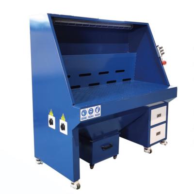 China Industrial Garment Shops Metal Dust Collector Workbench Table Downdraft Grinding Polishing Table for sale