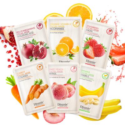 China Moisturizer 6 Types Fruit New Skin Care Sheet Whitening Hydration Facial Mask Wholesales Organic Face Masks Natural for sale