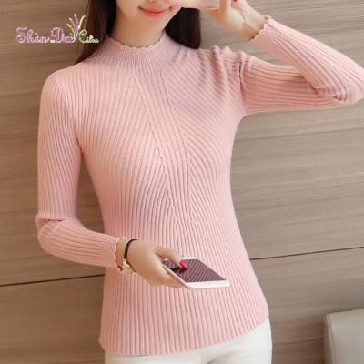 China Anti-Wrinkle Natural Tight Branded Women Striped Type Pullover Sweater for sale