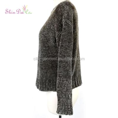 China Wholesale Anti-pilling Female 100%Polyester Chenille Jacquard Sweaters for sale