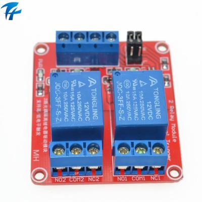 China 2 Relay Module 12v 12V 2 Channel Relay Module With Optocoupler Isolation Supports High And Low Trigger for sale