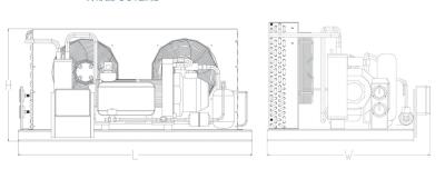 China Medium and low temperature scroll air-cooled condensing unit Semi-hermetic scroll QF series R22 for sale