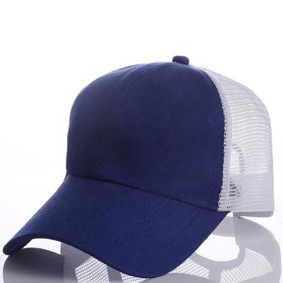 China Wholesale 6 Plain Embroidered Printed Custom Joint Panel Logo Mesh Trucker Hat for sale