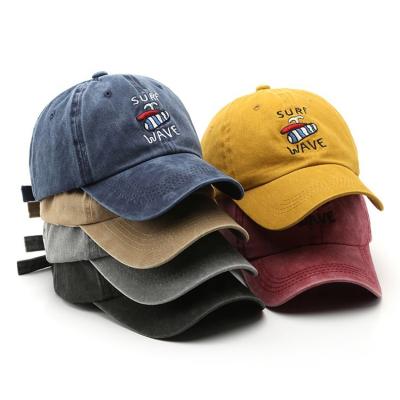 China JOINT Low Profile Vintage Custom Embroidered Cotton Washed Twill Baseball Dad Hat for sale