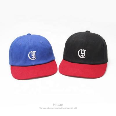 China JOINT custom 3d embroidery two tone cotton flat bill unstructured snapback hats for sale