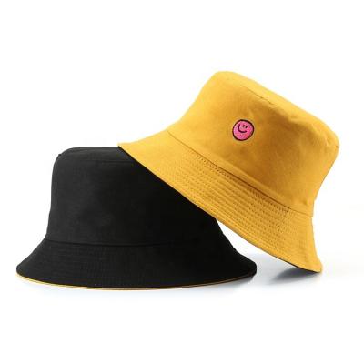 China Custom Embroidered Famous Image Brand Designer Logo Cotton Reversible Bucket Hat for sale