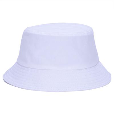 China Promotional Image Cotton Twill Single Double Sided White Bucket Hat for sale