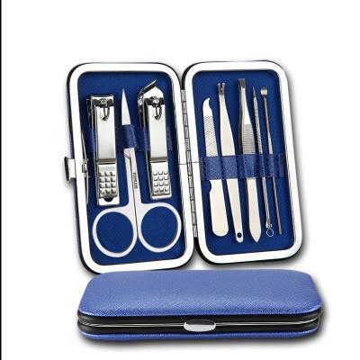 Cina 8pcs Stainless steel Pedicure Manicure Set with Scissor Tweezer Ear Pick Clipper Acne and Needle Tool Utility in vendita