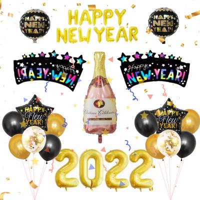 China Modern 2022 giant foil balloon new year balloon set for new year theme party background decoration for sale