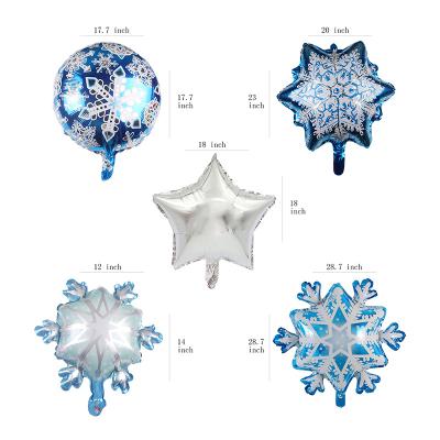 China New promotional toy style snowflake foil balloon snowflake shaped balloon costume party decoration hot sale on Amazon for sale