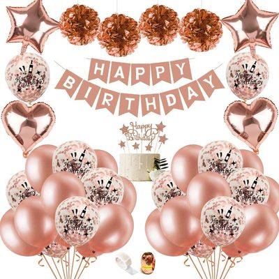 China Modern Pink Gold Balloon Decoration on Amazon Latex Balloon Costume Party Decoration Hot Sale on Amazon for sale