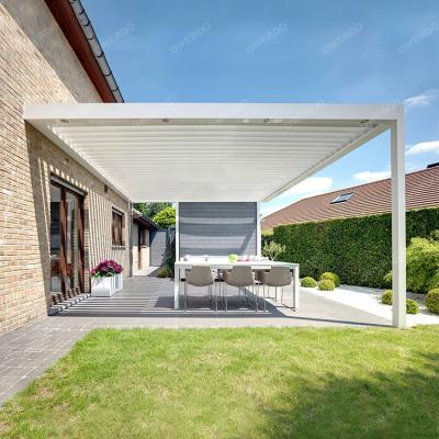 China Rodent Proof Motorized Aluminum Roof Pergolas Roof System Louvered Pergola Garden Gazebo for sale