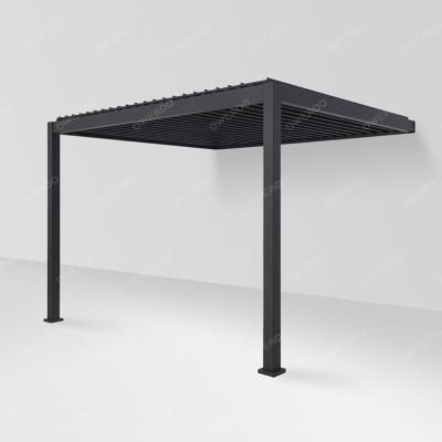 China Adjustable Outdoor Rodent Proof Garden Gazebo Customized Modern Bioclimatic Motorized Aluminum Canopy Glass Pergola for sale