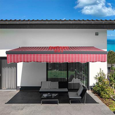 China Anti-UV Outdoor Fashion Retractable Awning Patio Garden Motorized Outdoor Patented Customized Awning for sale