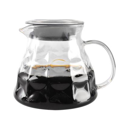 China WITH LID CAFEMASY Clear Coffee Server 600ml Borosilicate Glass Carafe Drip Coffee Heat Resistant Pot For Pour Over Coffee for sale