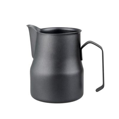 China Sustainable CAFEMASY Coffee Tools Black Color 500ML Stainless Steel Coffee Milk Frothing Pitcher Coffee Milk Jug for sale