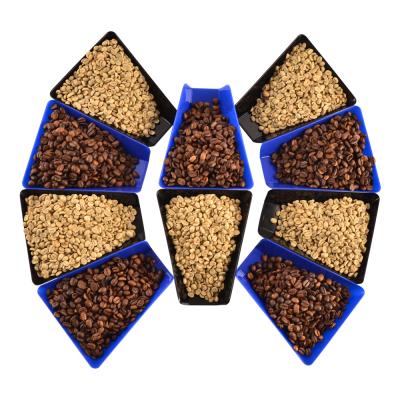 China Green Coffee Beans / 100g Sustainable Coffee Sample Display Tray Plastic Shovel Tray Capacity 200g Roasted Beans Coffee Beans Cupping Tray for sale