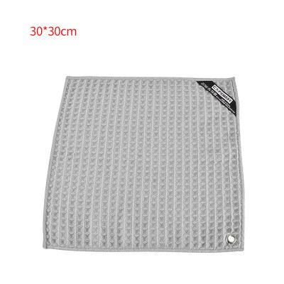 China Durable Soft Micro Absorbent Fiber Bartender Cleaning Cloth With Hook For Espresso Coffee Machine Cleaning Towel Bartender Towel for sale