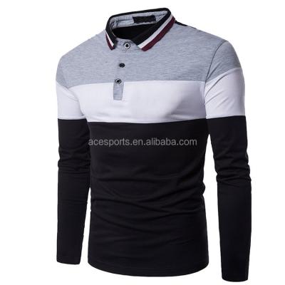 China 180gsm dry fit mesh fabric; Custom Wholesales Winter Blank Polo Shirt For Men Long Sleeve Polo Shirt for sale