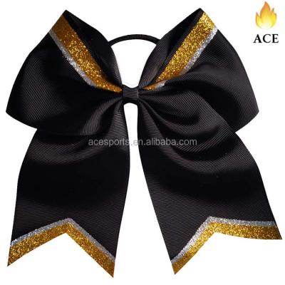 China 250 Wholesale Single Color Lycra Fabric Hair Bows For Cheerleader, Cheer Bows In Headbands, Dance Hair Bows for sale