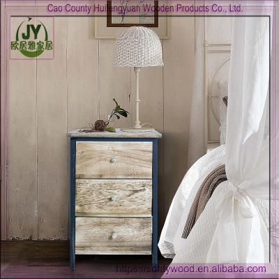 China Eco-friendly Furniture Shabby Chic Bedroom Wooden Bedroom Chest, Bedside Nightstand Cabinet for sale