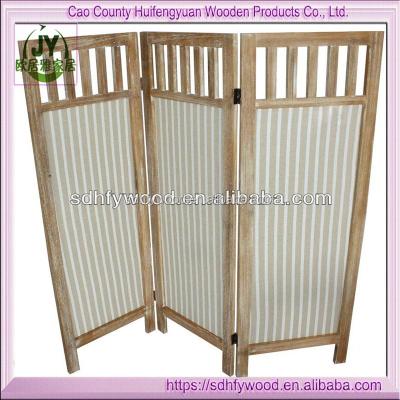 China Home Decor 3 Panel Room Divider Natural Room Divider Privacy Manual Folding Screen for sale