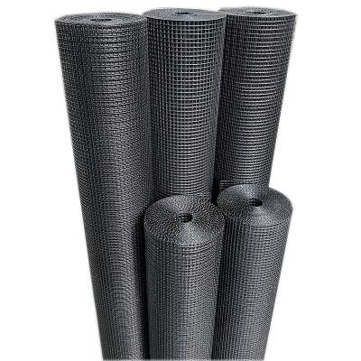 China Traditional Black Coated Welded Wire Mesh Hole Size 6x6mm Black Powder Coated for sale