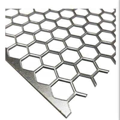 China The Highest Percentages Of Open Area Manufacturer Price Stainless Steel Perforated Hexagonal Hole Sheet Metal Mesh for sale