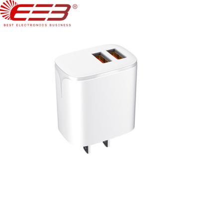 China BEB 2.4A Mobile Phone Wall Charger For iPhone 12 Pro Max Dual USB Ports 5v 2a USB Wall Charger for sale