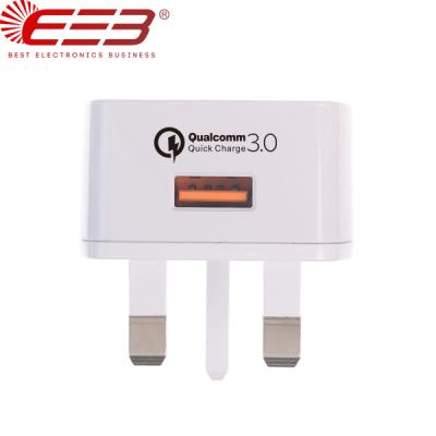 China Mobile Phone BEB USB Wall Charger For Samsung iPhone UK Plug Wall Charger 18W QC3.0 Certified Fast Charger for sale