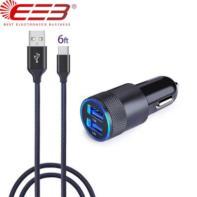 China BEB Mobile Phone Car Charger 3.4A Dual USB Port Fast Car Charger Adapter Compatible with iPhoneX/8/7, iPad, Tablet, Samsung S9/S10, HTC, Sony for sale