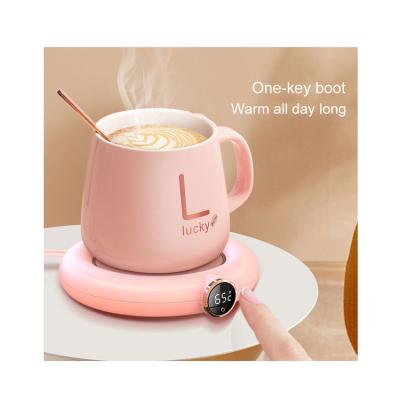 China Plastic No MOQ Stock Pink Coffee Mug Plastic Electric Cup Warmer No Mug for sale