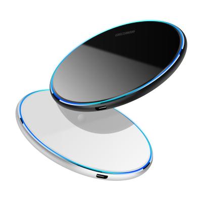 China Custom Fast Wireless Charger Max Wireless Charging Pad Compatible Mobile Phone OEM Logo 10W for sale