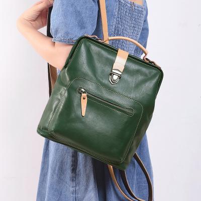 China PORTABLE Wholesale Hot Selling Genuine Leather Fashion Women's Shoulder Bag Backpack Waterproof Custom Korean Style High Quality for sale