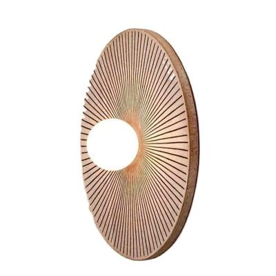 China Modern Minimalist Round Resin Vintage Wabi-sabi Wall Sconce Lamp Bedroom Home And Hotel Retro Modern Indoor LED Wall Light Decoration for sale