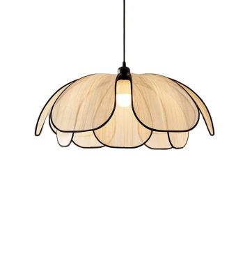 China Modern Minimalist Modern Round Petal Fiber Hanging Pendant Living Room Bedroom Restaurant Home LED Chandelier Light Ceiling Lamp for sale